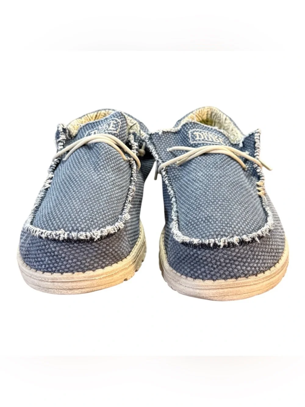 HEY DUDE Wally Braided Loafers Blue Night Men’s Size 10 - Picture 4 of 8